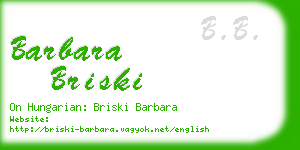 barbara briski business card